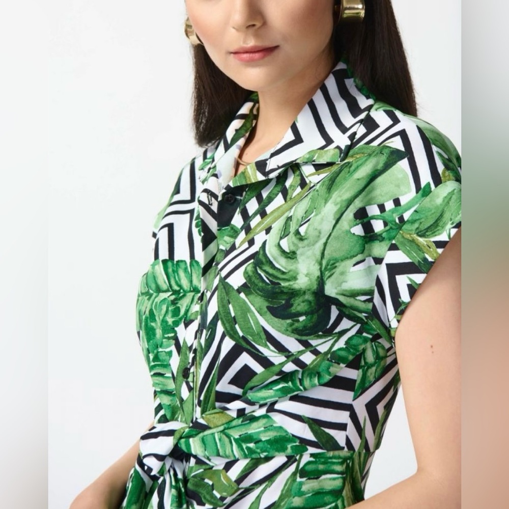 JOSEPH RIBKOFF TROPICAL 🌴 PRINT DRESS - Picture 3 of 11